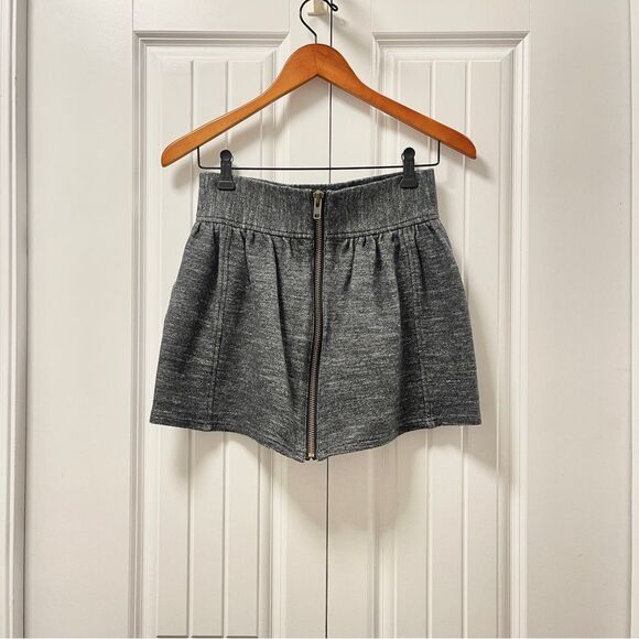 Aritzia Wilfred Wool Zipper Mini Skirt Grey - Picture 2 of 13